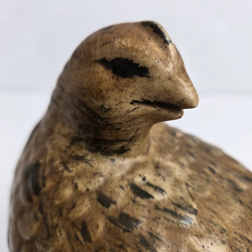 Vintage MCM 1966 Set Of 2 Hand Painted Art Pottery Pheasant Quail Bird Figures - Picture 8 of 16